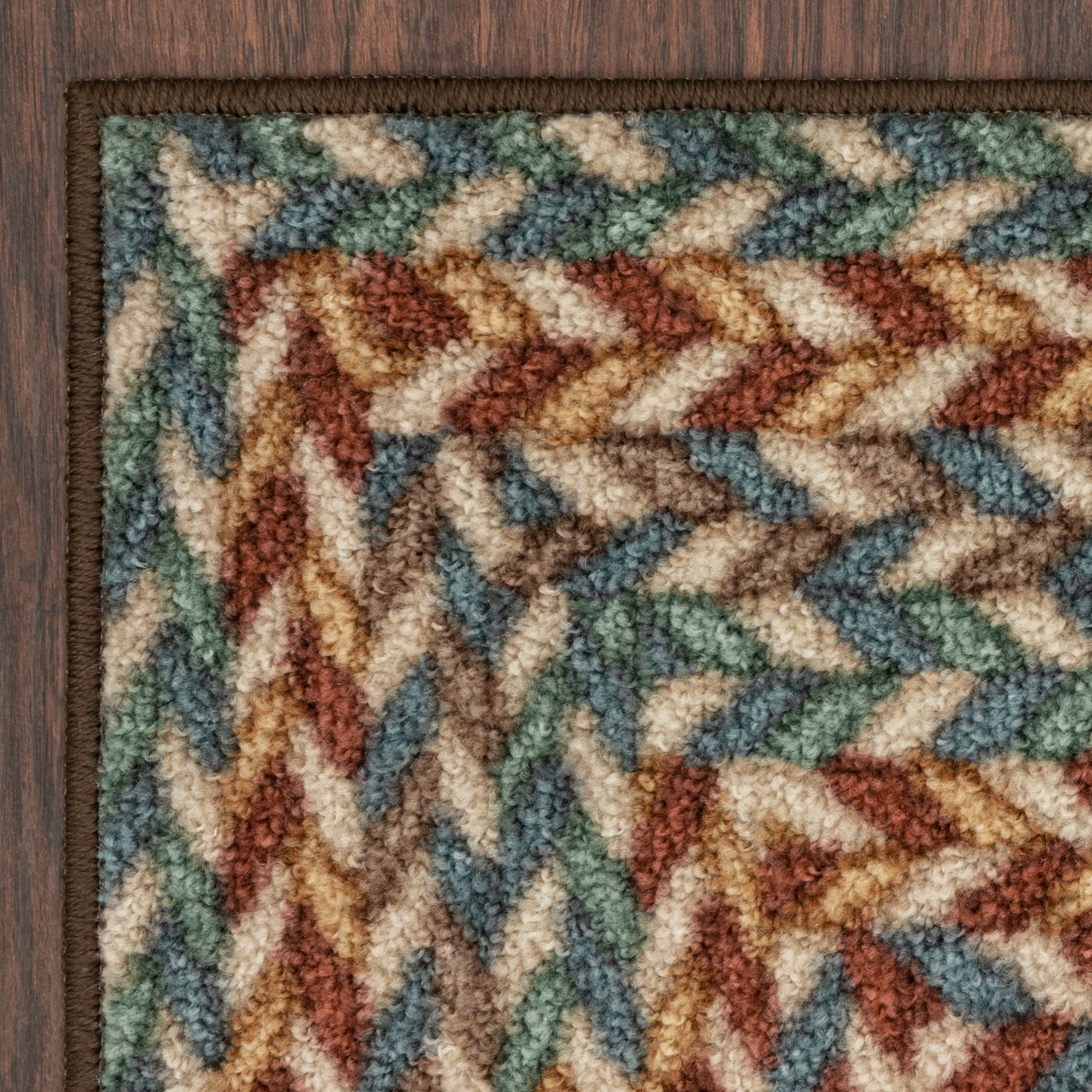 (2 pack) Mainstays Traditional Multicolor Print Braid Indoor Accent Rug, 1'8"x2'10"