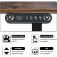 thumbnail image 4 of Dual Motor Height Adjustable Standing Desk, 63 x 30'' Height Adjustable Computer Desk Sit Stand Desk Home Office Desks with Splice Board 265 lb Load Capacity Black Frame + Rustic Brown Top, 4 of 8
