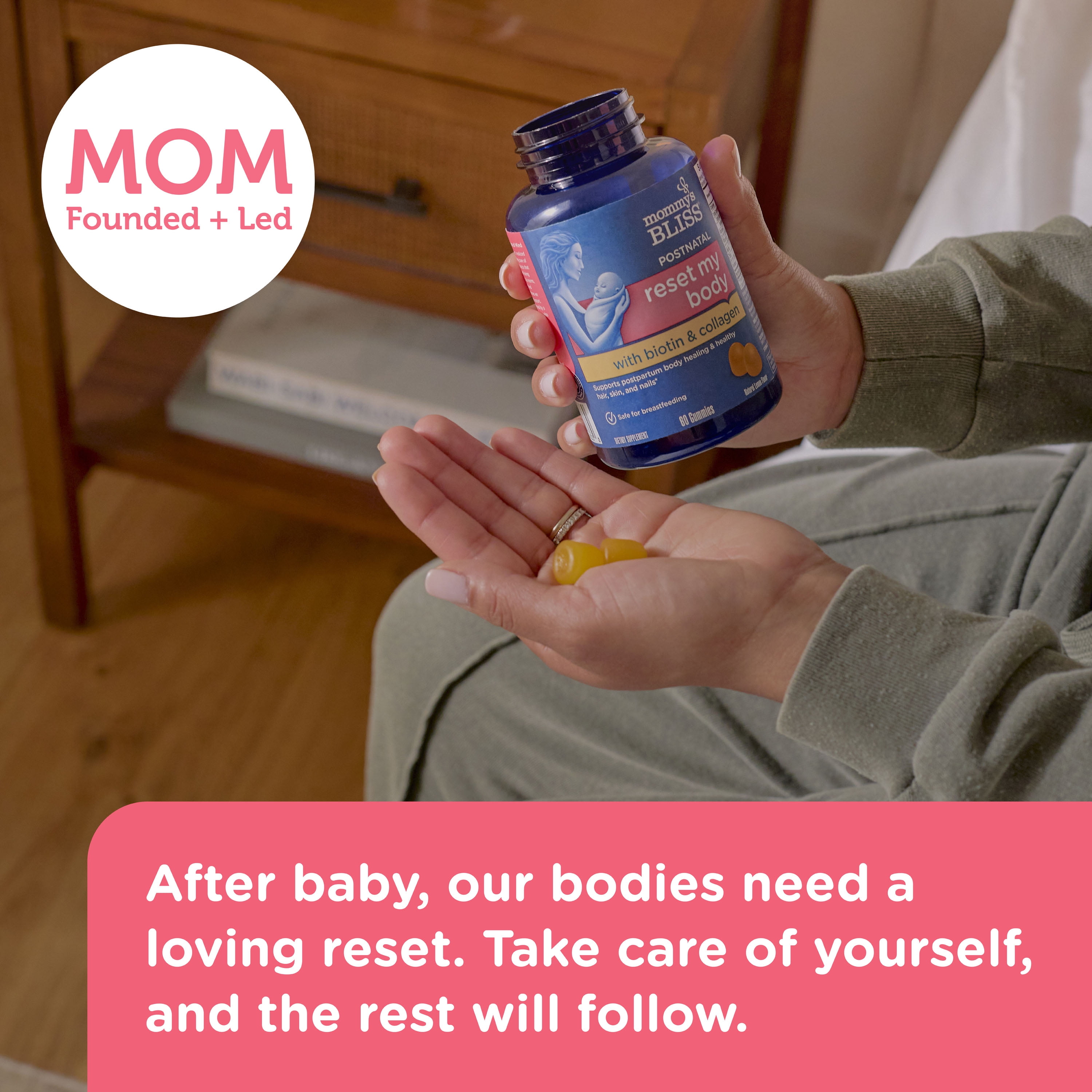 Mommy's Bliss Reset My Body with Biotin + Collagen Gummies, Dietary Supplement, 60 Count