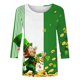 thumbnail image 4 of Uootdi St Patricks Day 3/4 Sleeve Shirt for Women Plus Size Funny Cute Saints Patrick's Tops Lucky Irish Shamrocks Printed Outfit Gift, 4 of 6