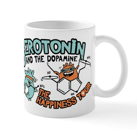 CafePress - Happy Mug - 11 oz Ceramic Mug - Novelty Coffee Tea Cup