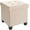 Beige, variant on ZGOODWJ 15 Inch Folding Storage Ottoman with Storage, Square Cube Linen Small Storage Ottoman Foot Rest Stool with Legs - Beige