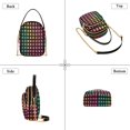 thumbnail image 3 of FORMRS Crossbody Bag for Women Quilted Travel Shoulder Cell Phone Purse with Chain Strap Handbag, Pink Block Pattern, 3 of 7