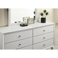 thumbnail image 4 of New Beautiful Furniture White 4pc Bedroom Set Queen Size Bed Dresser Mirror Nightstand Wave Texture, 4 of 11