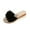 Black, variant on VEKDONE Women's Arch Support Sandals Women's Fashion Casual Summer New Style Solid Color One-Line Flower Outer Wear Beach Sandals Wedge Heel Thick Bottom Slippers