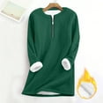 thumbnail image 2 of Long Fleece Sweatshirts for Women1/4 Zipper Pullover Winter Travel Soft Fleece Lined Zip Mock Neck Long Sweatshirt, 2 of 9