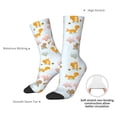 thumbnail image 4 of Gukieu Squirrel In The Forest Print Contrast Color Mid-calf Socks, Sweat-wicking Athletic Socks, Unisex Clothing Accessories, 4 of 6