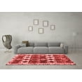 thumbnail image 3 of Ahgly Company Machine Washable Indoor Rectangle Oriental Red Modern Area Rugs, 7' x 9', 3 of 4
