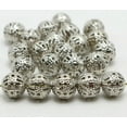 thumbnail image 2 of U8MO 200 Dull Silver Metal Round Filigree Spacer Beads 6mm Jewelry Findings, 2 of 5