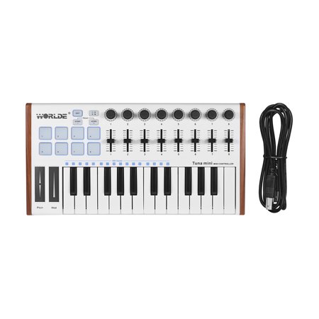 WORLDE TUNA MINI UltraPortable 25Key USB MIDI Keyboard Controller 8