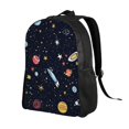 thumbnail image 3 of Single Side Full Backpack 16.1×11.8×4.5in Large Capacity Breathable Shoulder Belt Leisure Simple And Strong Bearing Capacity Galaxy Planet, 3 of 8