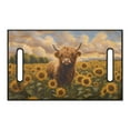 thumbnail image 2 of Renewold Golf Cart Seat Cover Soft Golf Cart Seat Towel Blanket Fits for EZGO Yamaha Club Cars and More 2-Seat Golf Cart, Highland Cow Sunflower, 2 of 5