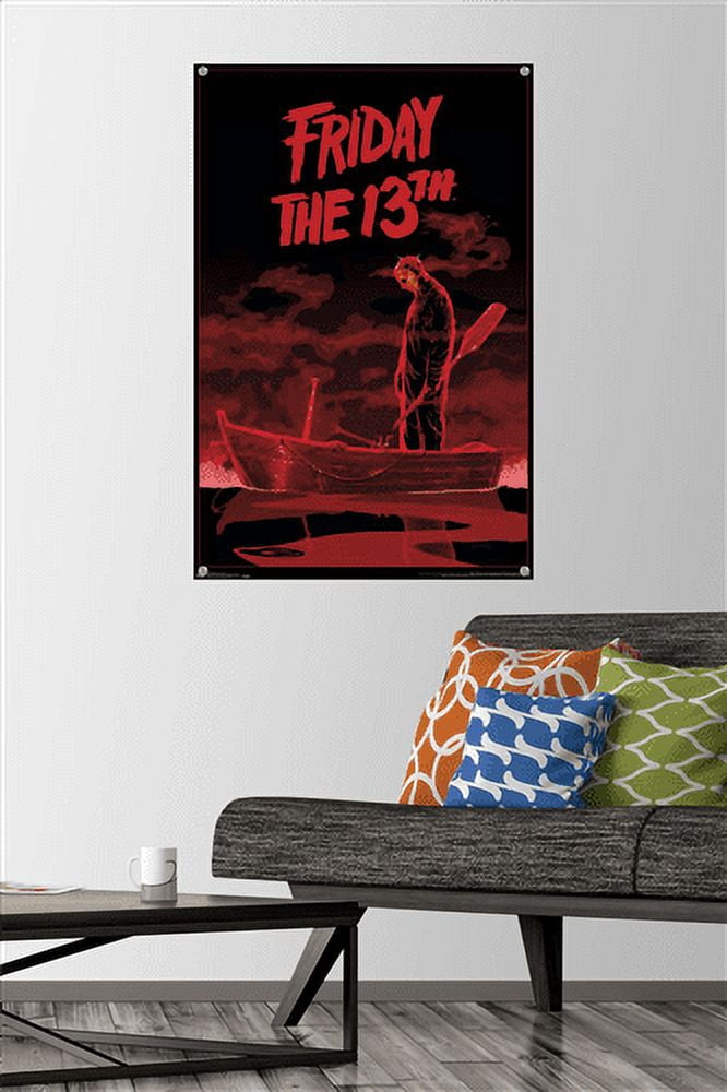 Friday The 13th - Boat Wall Poster with Push Pins, 22.375" x 34"