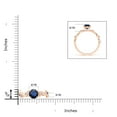 thumbnail image 4 of ANGARA Natural 1.6 ct Blue Sapphire and Diamond Ivy Scroll Engagement Ring in 14K Rose Gold for Women (Size-7mm) | September Birthstone, Anniversary, Jewelry Gift for Women | Natural Sapphire Ring, 4 of 8
