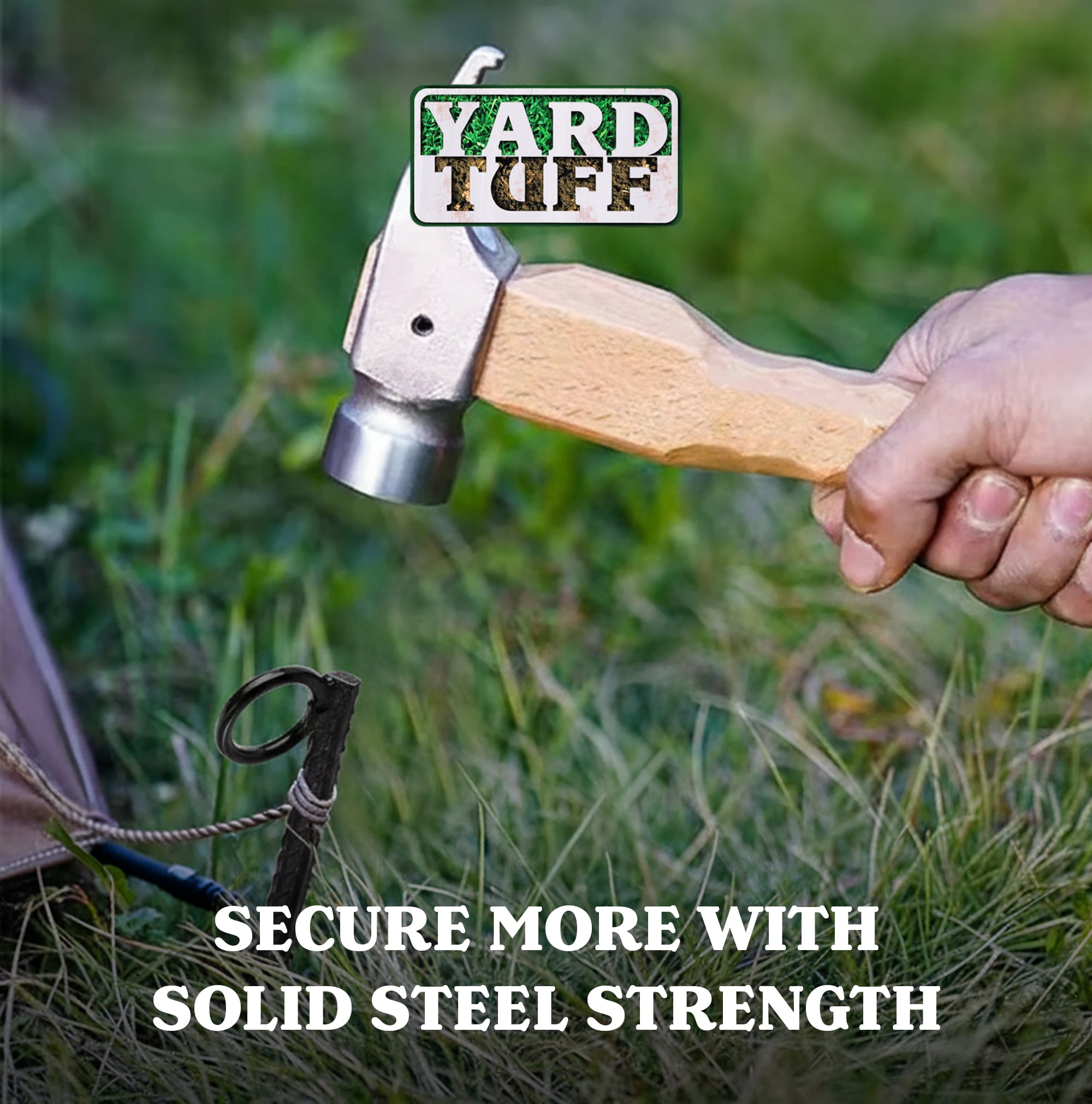 Yard Tuff 1/2" x 30" Rebar Stakes, Steel Ground Anchors for Yard or Garden, 6 Pack