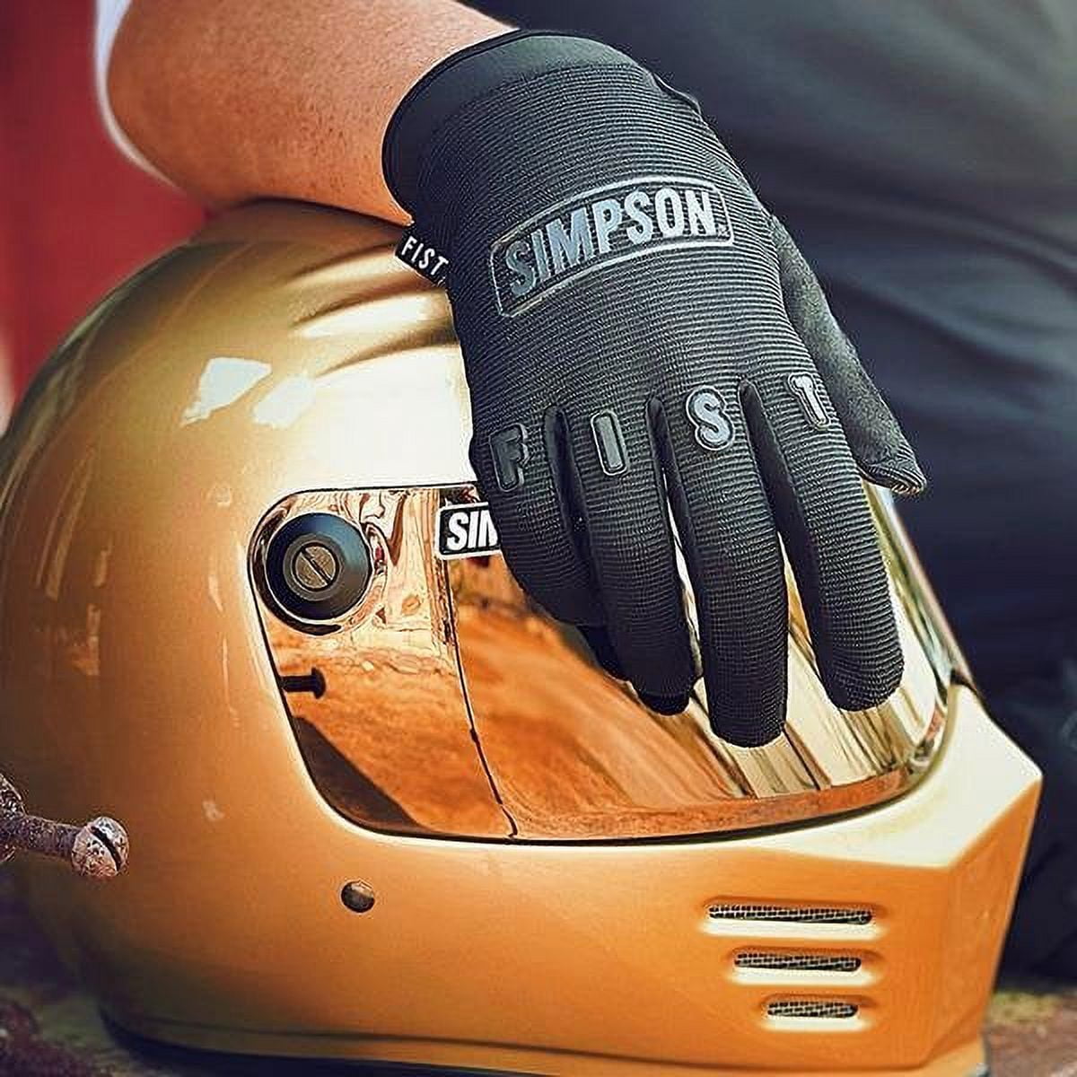 Simpson Motorcycle SFG02XS FIST Motorcycle Gloves Nocturn Extra Small
