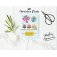 thumbnail image 3 of Darling Souvenir Green Birthday Invitation Card 28 Pcs Fill or Write In Blank Invites Printable Party Supplies 5 x 7 Inches, 3 of 5