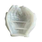 Heldig Molds Silicone, Hands Shaped Epoxy Resin Mold for Moon Lamp Stand, Jewelry Holder, Decor Crafts, De-Molded Easy, Thicker MoldB