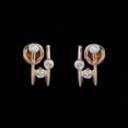 thumbnail image 4 of Solid 18Kt Rose Gold 0.45 TCW SI Clarity HI Color Diamond Fine Earrings, 4 of 4