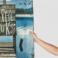 thumbnail image 3 of Orinice Blue Lakeside Cabin Shower Curtain, Life is Better at The Lake Wooden Pier Plants Art Print Bathroom Curtains, Rustic Wood Board Waterproof Cloth Fabric Bathroom Decor Set with Hooks 36x72, 3 of 7