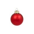 thumbnail image 5 of Northlight 2-Finish Christmas Glass Ball Ornaments - 1.5" (40mm) - Red - 10ct, 5 of 8