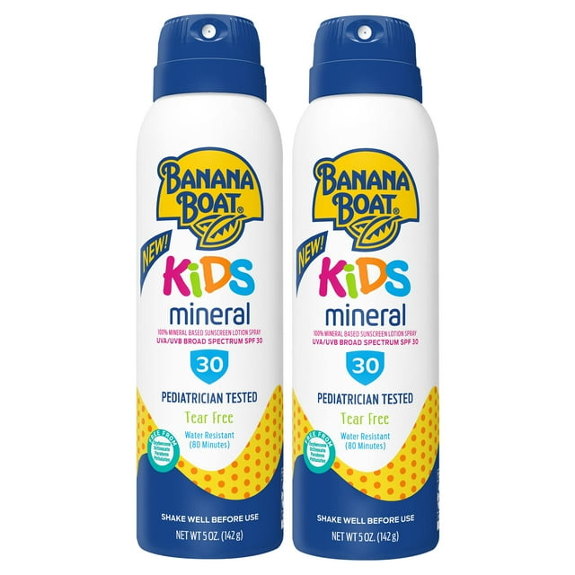 Protector solar en aerosol Banana Boat Kids Mineral SPF 30 150 ml x2