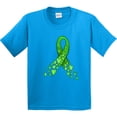 thumbnail image 3 of Inktastic Mental Health Awareness Ribbon with Green Hearts Youth T-Shirt, 3 of 5