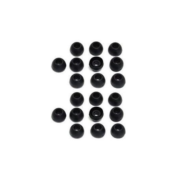 Small Earbud Tips Replacement, Black, 20 Count, 10 Pairs