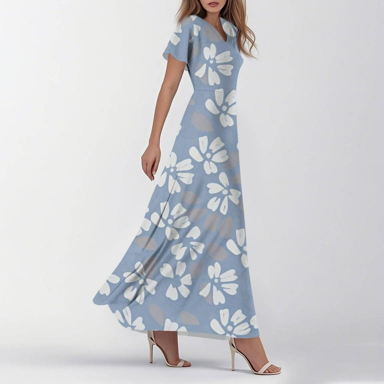 princess polly baby blue dress ALYA Shirt Dress Women's Large Light Blue L Flowy Wedding Spring Easter