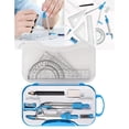 thumbnail image 1 of Baohd Kit de Géométrie Mathématique Ensemble de Règles pour Protracteur Enseignants Scolaires Bleu, 1 of 1