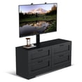 thumbnail image 1 of AKDSteel Meuble Télé avec Support à Hauteur Réglable pour Téléviseurs de 32–80 Po, Console Multimédia en Bois avec 4 Tiroirs de Rangement pour Salon, 1 of 8
