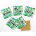 thumbnail image 2 of Inkdotpot Set of 6 Drink Coasters Easy Clean 4-inch SquareCoastersCork Base-Reusable- Quotes, 2 of 8