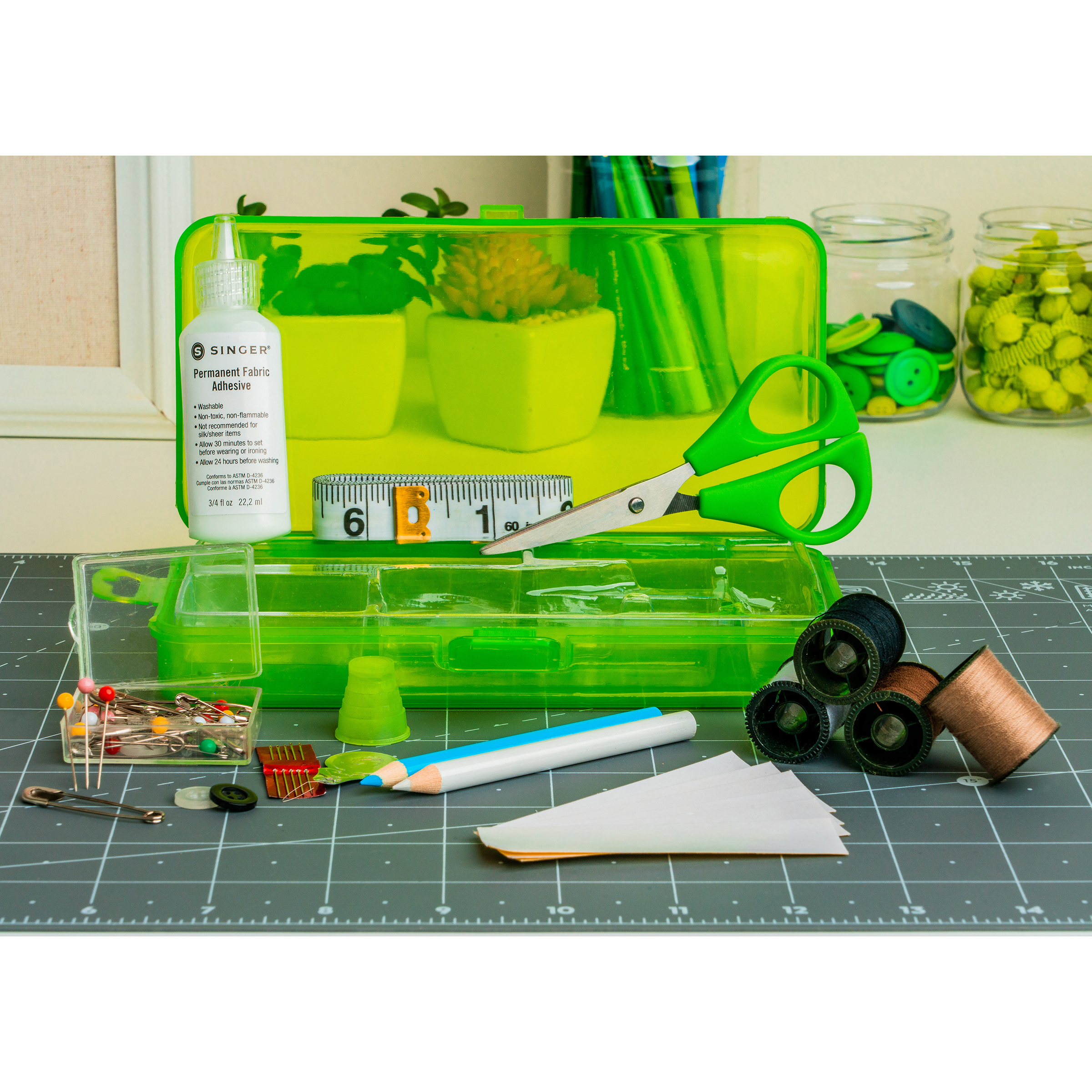SINGER Survival Sew Kit with Storage Case, 64 pcs