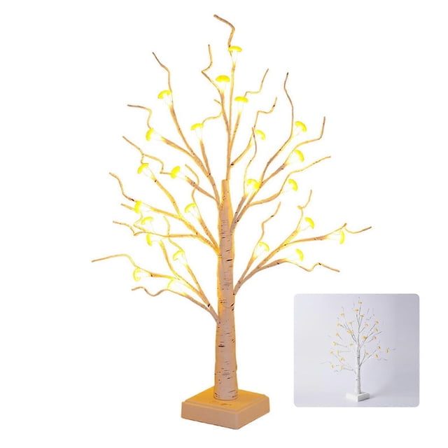 Lighteds Birches Tree LED Table Lamp Warm Light Table Desk Decorative Lamp for Holiday Party Background Lights
