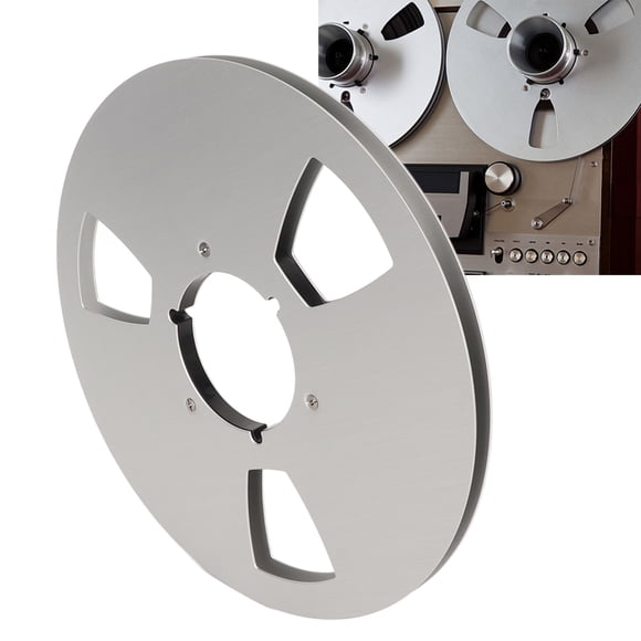 10 Inches Takeup Reel, 1/4 Audio Aluminum Alloy Empty Tape Reel For Recording, Low Noise, 3 Hole Windage Hole, For Reel To Reel Tape Players
