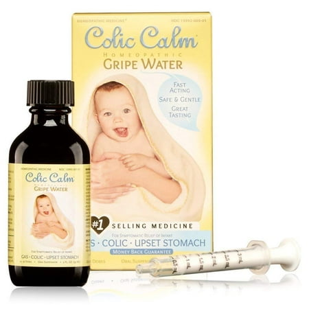 Homeopathic Gripe Water, Relief of Gas, Colic and Upset Stomach, Colic Calm homeopathic medicine relieves infant gas, colic and upset stomach. By Colic