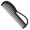 Black, variant on "Never Let Go" Carbon Fibre Detangling and Styling Comb #4