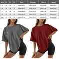 thumbnail image 2 of JIKNTTR Womens Tops Sports Casual Blouses Crew Neck Fitted Shirt Basic Tops Short Sleeves Summer T Shirt Tops Classic Tees Fashion Tops Trendy Tees, 2 of 3