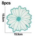 thumbnail image 2 of Posavasos de silicona con flores para bebidas, posavasos con aislamiento térmico, lavables y multiusos, lindos posavasos para bebidas, 2 of 5
