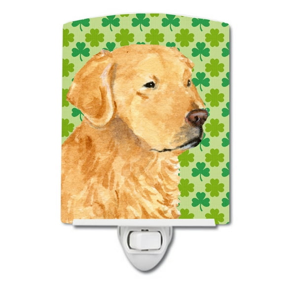 Golden Retriever St. Patrick's Day Ceramic Night Light