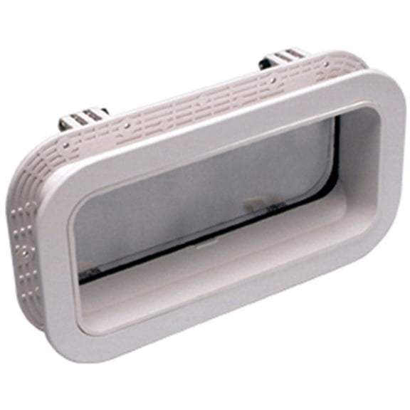 Beckson Marine, 414 Self Drain Port, 4" x 14", White/Clear