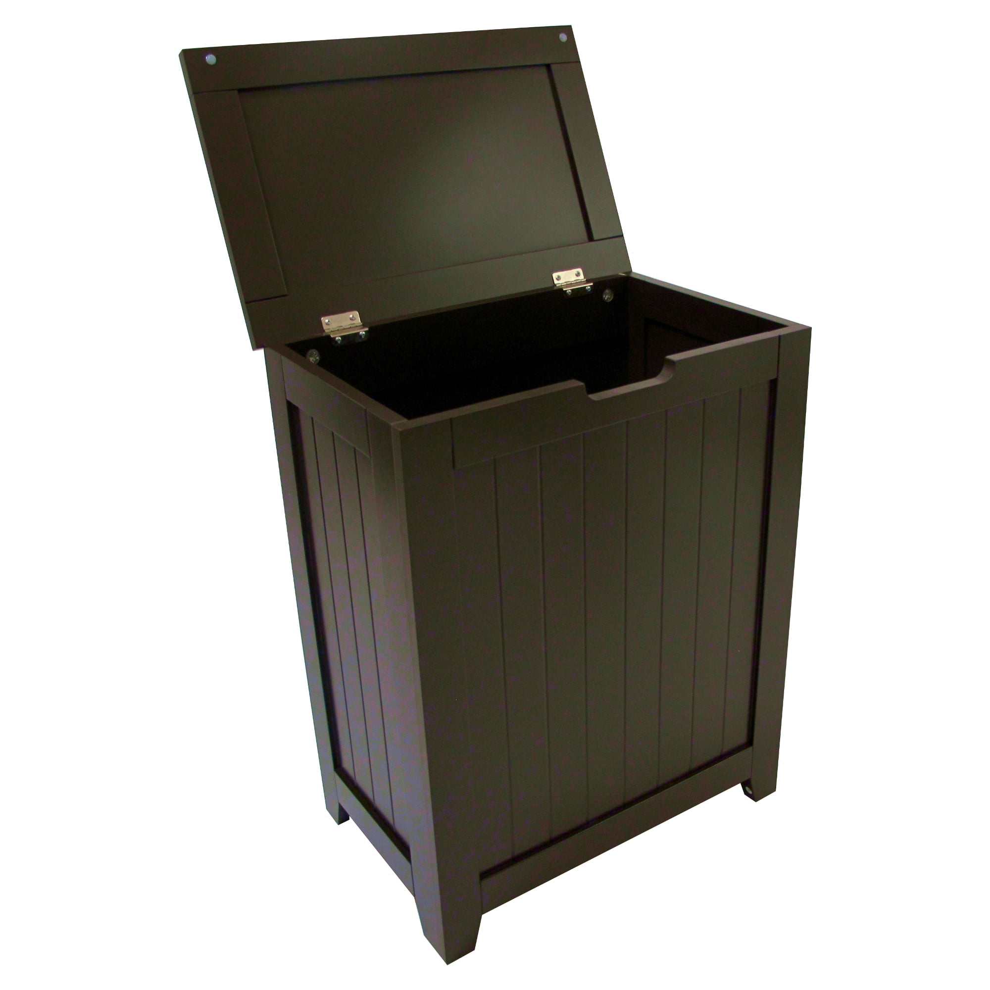 Redmon Contemporary Country Collection Plastic Laundry Hamper, Brown