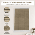 thumbnail image 4 of PowerSellerUSA Oval Cordless Blinds, Roll-Up Roller Shades for Windows and Doors, Light Filtering and Shades Privacy Window Treatment for Home - 30" (Width) x 72" (Length) Brown, 4 of 9
