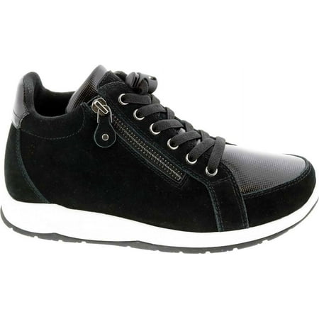 

Women s Drew Strobe High Top Sneaker Black Suede/Leather 11 W