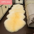 thumbnail image 2 of 100% Real Sheepskin Wool Luxury Thicken Soft Shaggy Area Rugs, 2 of 15