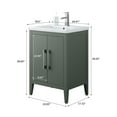 thumbnail image 6 of Vanity Art 24” Single Sink Bathroom Vanity Cabinet with Ceramic Countertop, 6 of 9