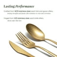 thumbnail image 5 of 20 Piece Silverware Set for 4 | 18/10 Stainless Steel | Forks, Spoons, Knives | Gold, 5 of 8