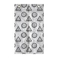 thumbnail image 1 of Abstract Hanging Pocket Organizer, Geometric Triangles and Circles with Little Dots Creative Modern Design, Printed Polyester Storage Bag with Pockets, 21" x 31", Charcoal Grey White, 1 of 2