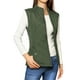 thumbnail image 1 of INSPIRE CHIC Chalecos de mujer con cuello alto, chaleco acolchado con cremallera 3XL Verde, 1 of 6