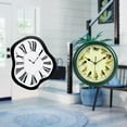 thumbnail image 2 of Reloj acrílico de lujo, divertido, creativo, único, derretido, musical, con pájaros, para colgar en la pared, con sonido, decorativo, con marco verde., 2 of 8